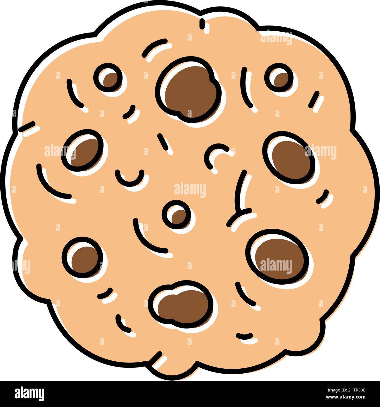 cookie oatmeal color icon vector illustration Stock Vector Image &amp; Art ...