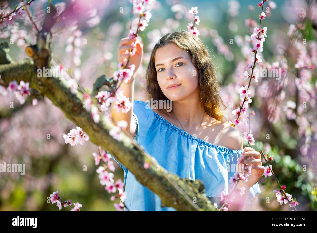Woman posing long dress hi-res stock photography and images - Alamy