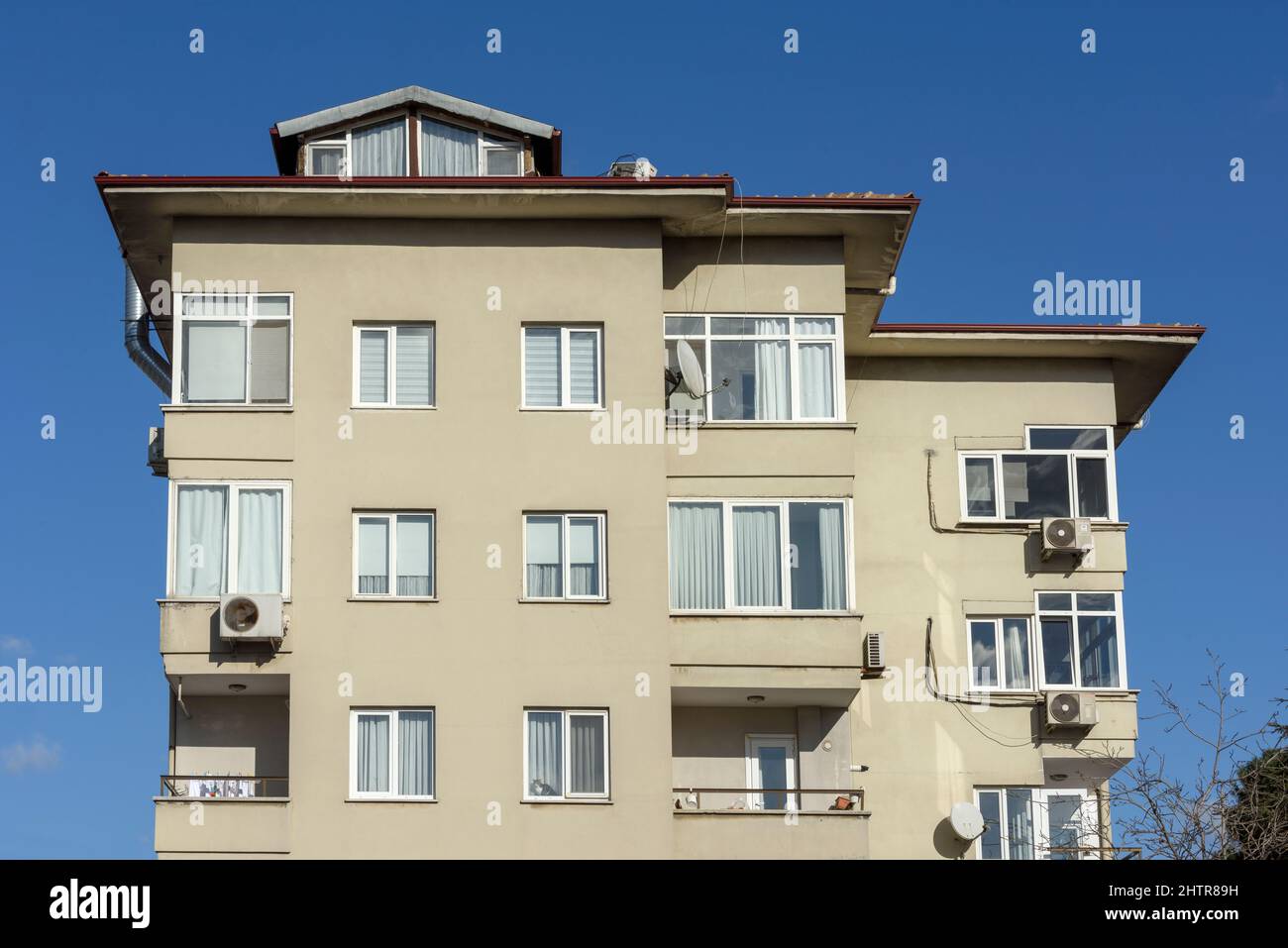 ISTANBUL, TURKEY - JANUARY 10, 2022: View from Istanbul streets, generic architecture in Kadikoy, the Anatolian side of Istanbul. Stock Photo