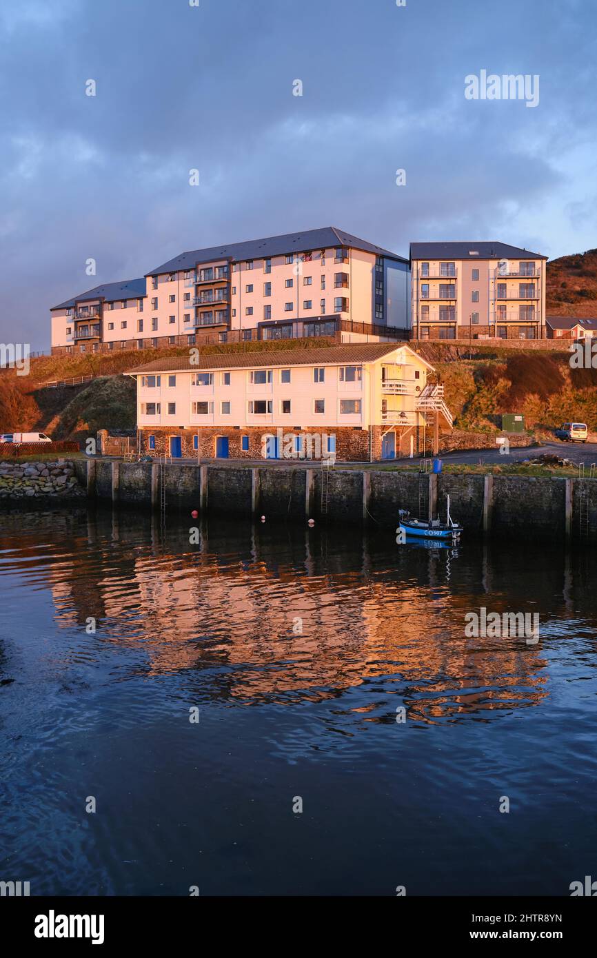 Modern waterfront apartments in Aberystwyth, Wales Stock Photo Alamy