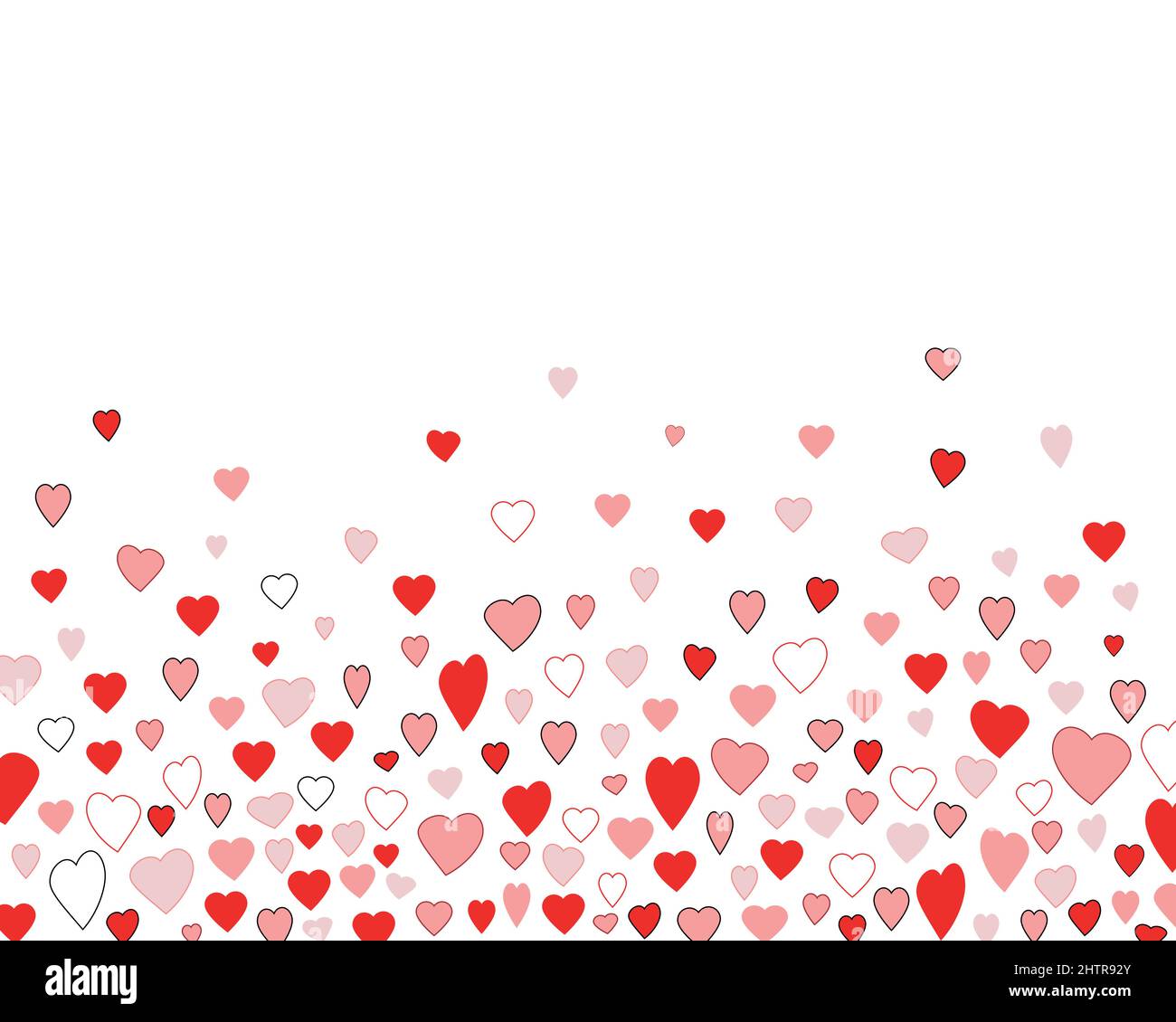 Heart icons on a white background Stock Vector