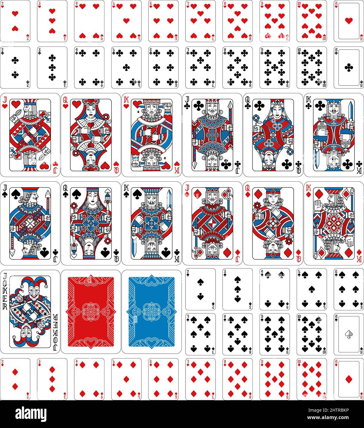 Playing Cards Deck Full Complete Red Blue Black Stock Vector Image & Art - Alamy playing-cards-deck-full-complete-red-blue-black-stock-vector-image-art-alamy