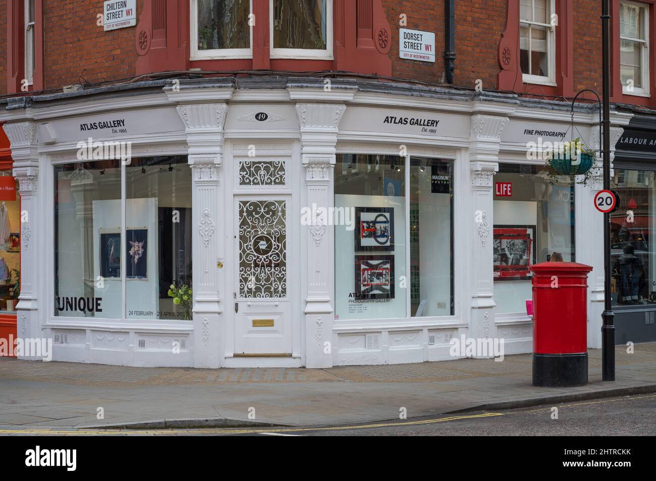 Exterior of the Atlas Gallery, a fine art photography gallery. Dorset