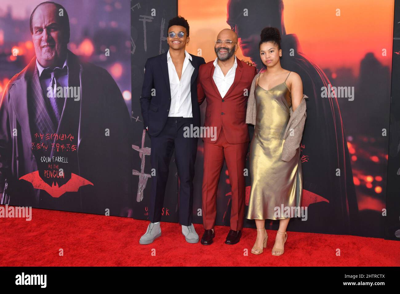 Juno Wright, Jeffrey Wright and Elijah Wright attend "The Batman" World