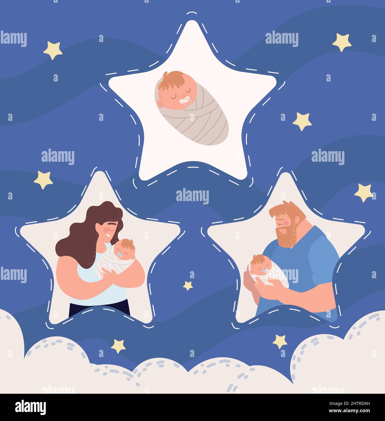 parents and baby Stock Vector Image & Art - Alamy