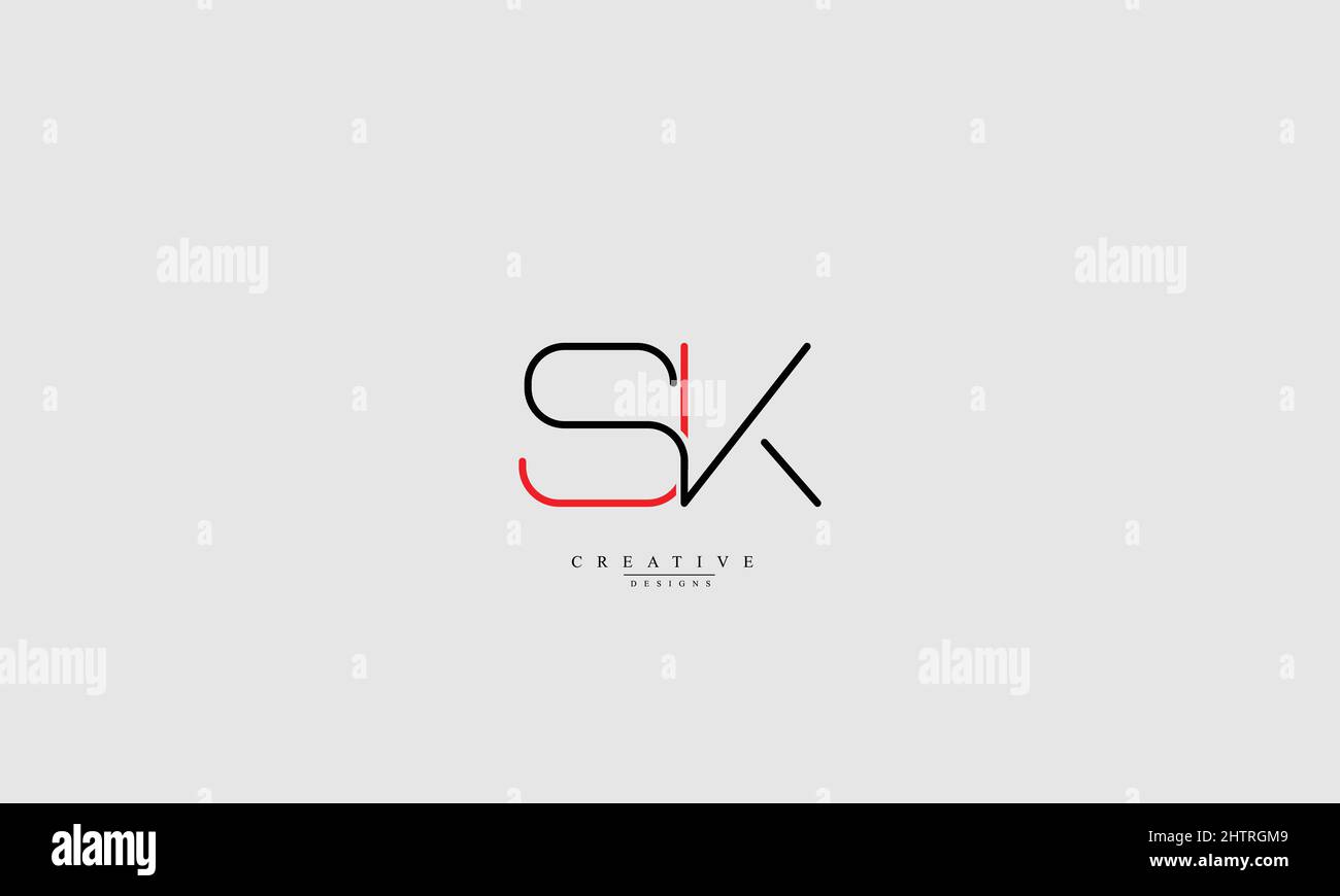 Alphabet Letters Initials Monogram SK KS S K Stock Vector Image Art