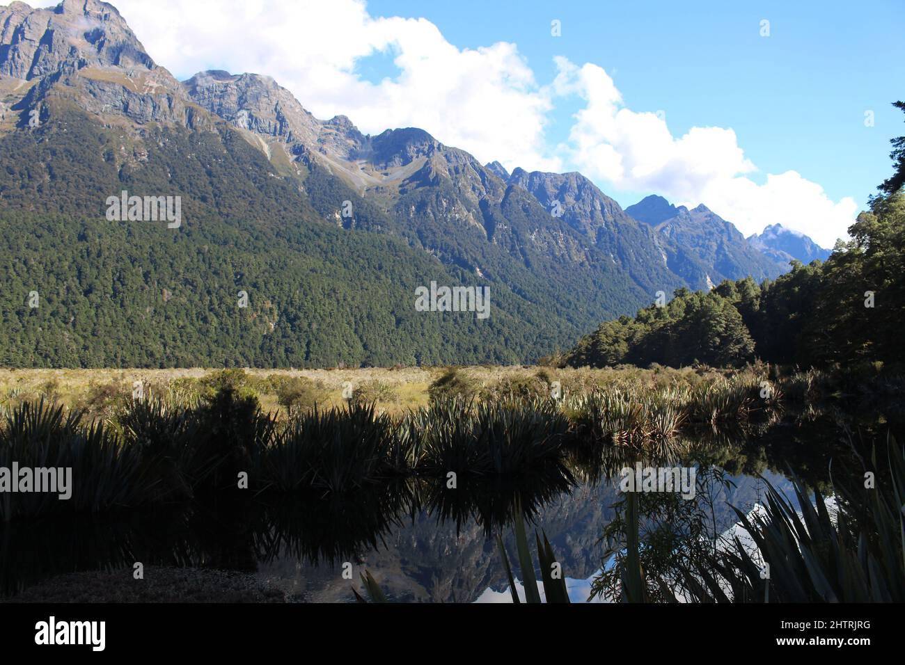 Mirror Lakes, South Island, New Zealand Stock Photo - Alamy