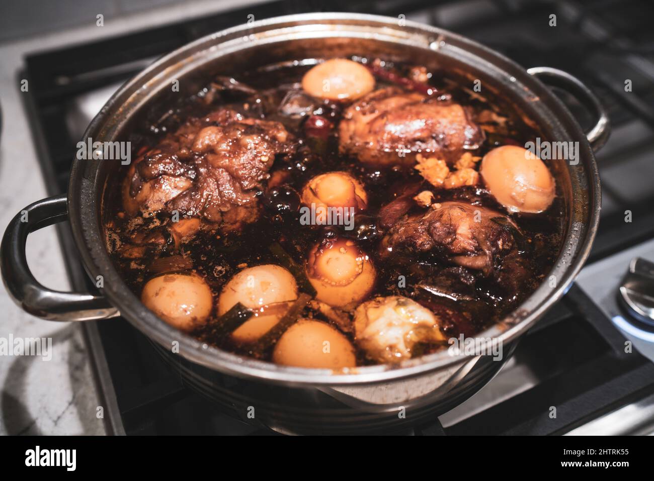 SoyBraised Eggs and Pork (Chinese "Lu Rou Lu Dan Stock Photo Alamy