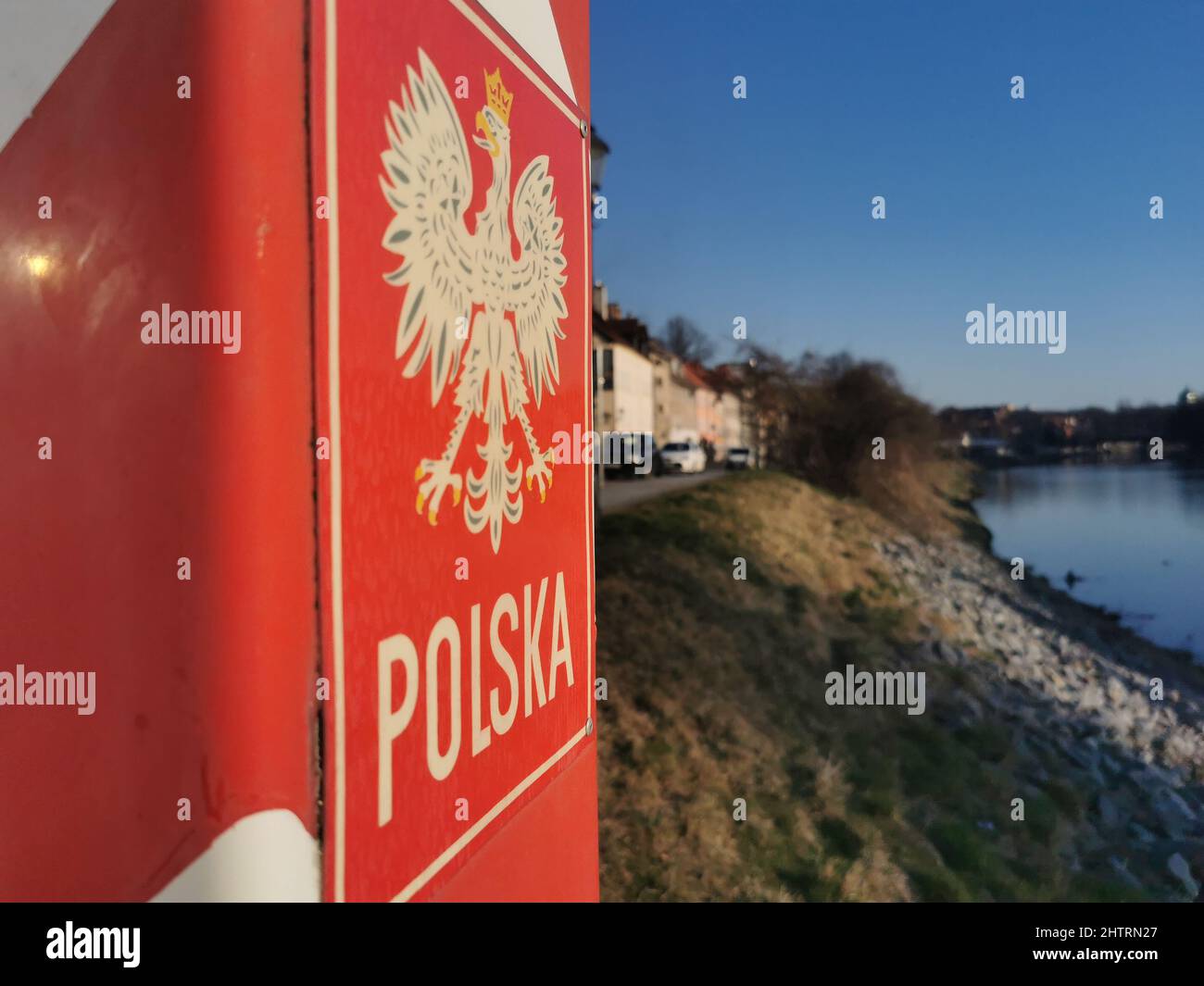 Symbolbild: Polengrenze, Polen,Grenzsäule, Grenze. Eine polnische ...