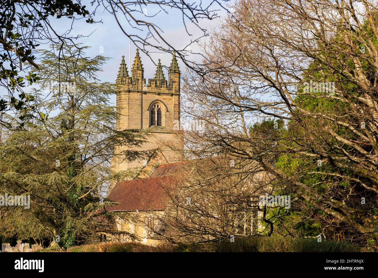 St Mary the Virgin Church in Chiddingstone, Kent, England Stock Photo