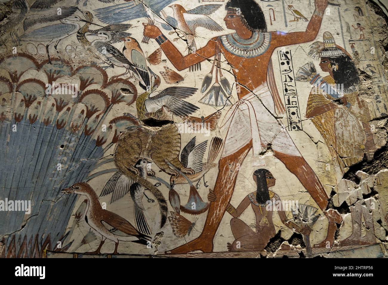Ancient Egyptian Painting. Archeology and History Stock Photo