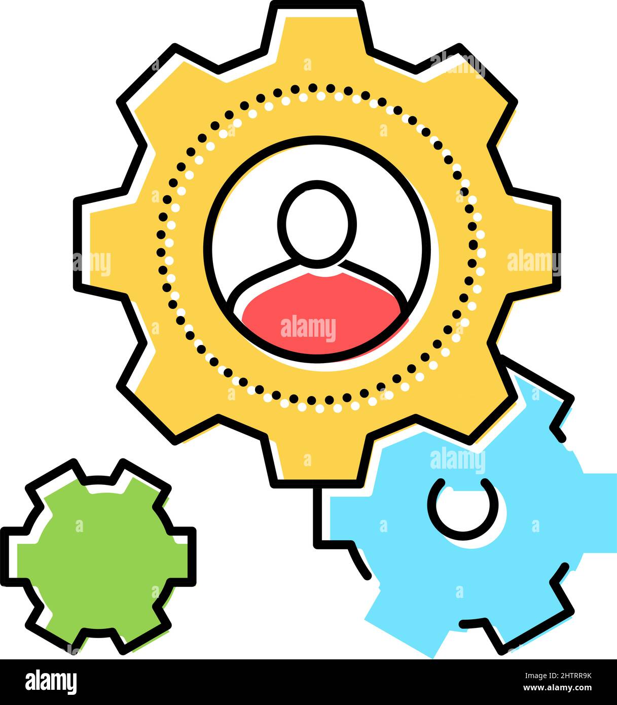 working mechanism colleague color icon vector illustration Stock Vector ...