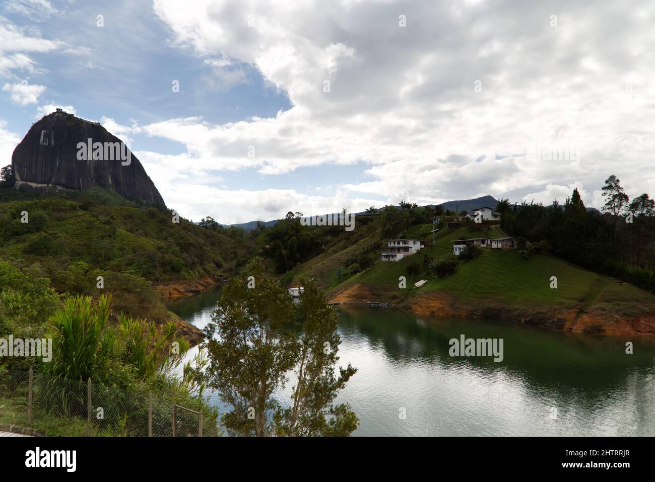 Steep steps rising up Piedra del Penol, Colombia Stock Photo - Alamy