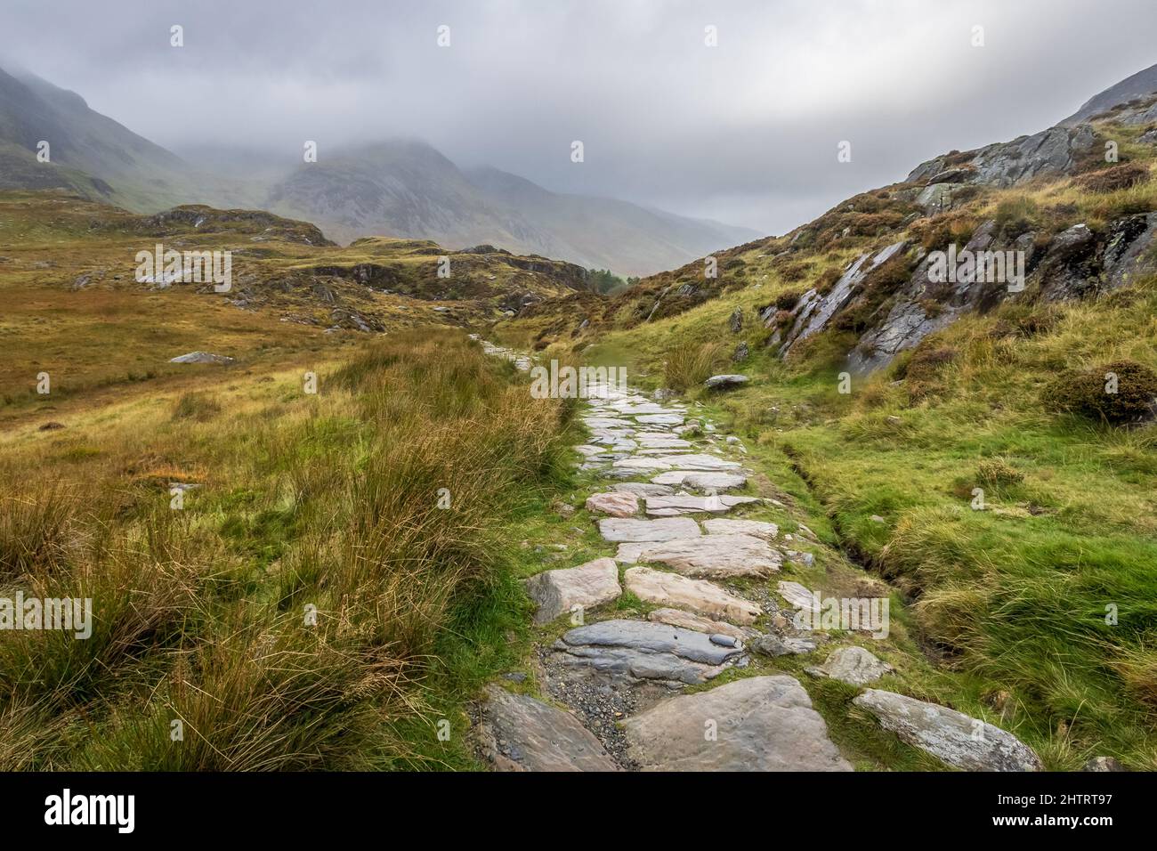 Stunning landscape Snowdonia National Park, North Wales. Stock Photo