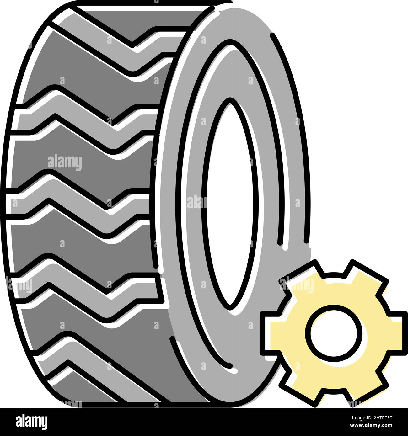 industrial tires color icon vector illustration Stock Vector