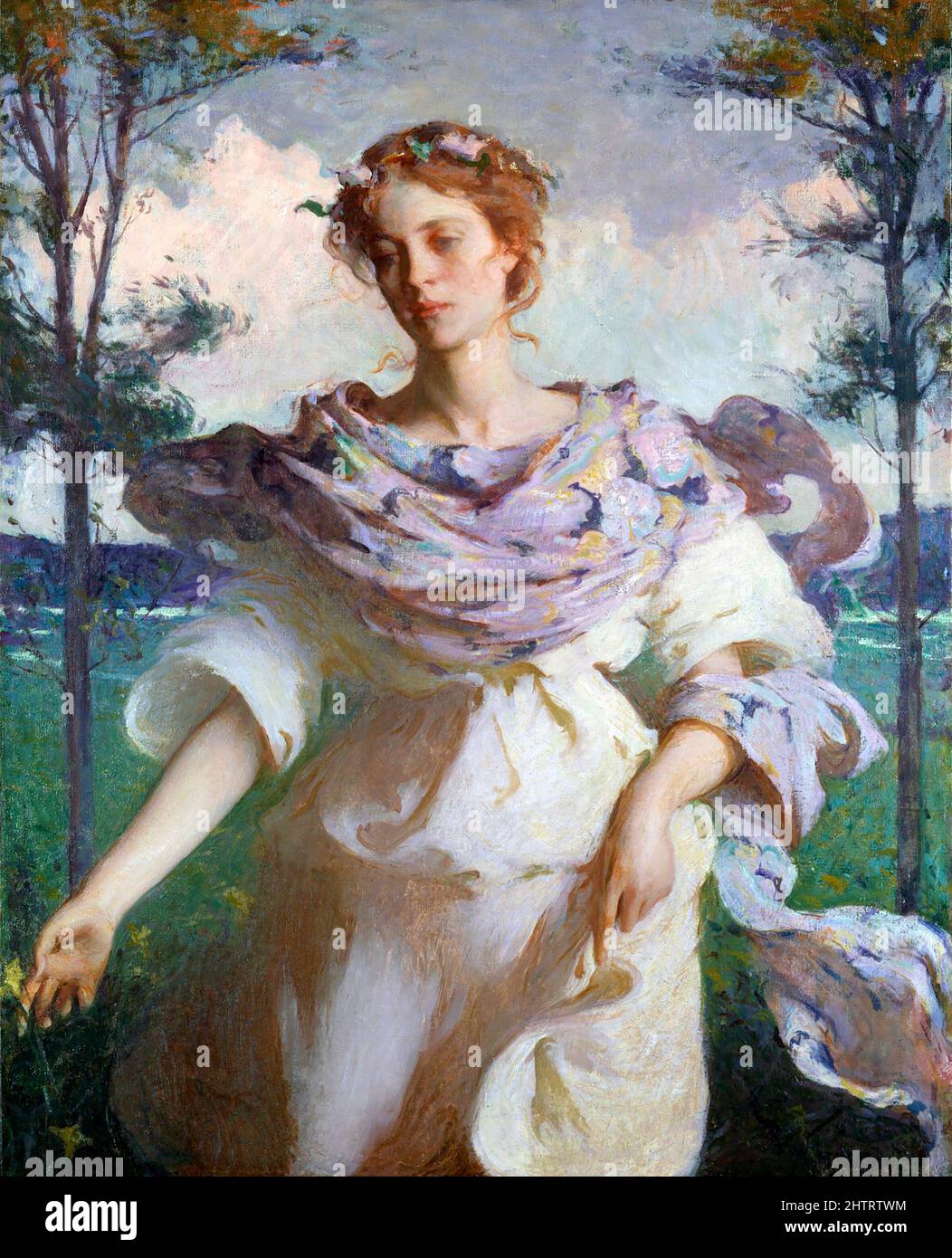 Summer by Frank Weston Benson (1862-1951), oil on canvas, 1890 Stock Photo