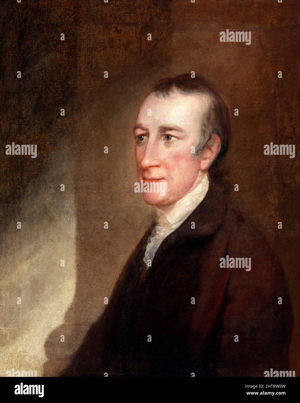 Portrait of Thomas Stone (1743-1787), one of the Founding Fathers of the United States, by Robert Edge Pine, oil on canvas, c. 1785 Stock Photo