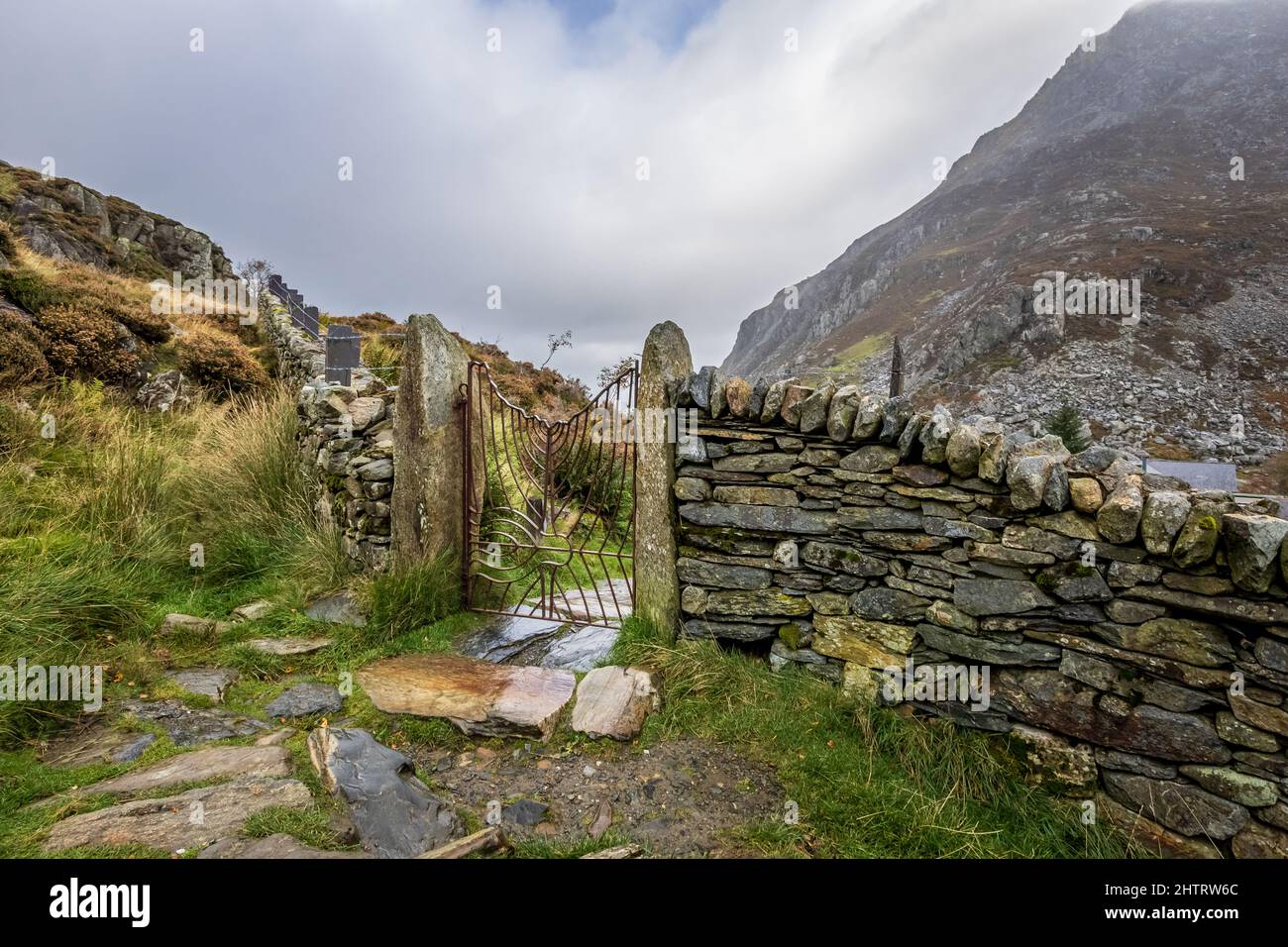 Stunning landscape Snowdonia National Park, North Wales. Stock Photo