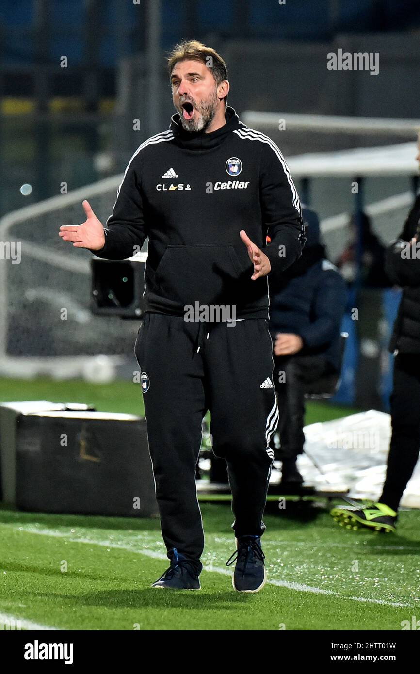 Arena Garibaldi, Pisa, Italy, March 02, 2022, Head coach of Pisa Luca  D'Angelo during AC Pisa vs FC Crotone - Italian soccer Serie B match Stock  Photo - Alamy