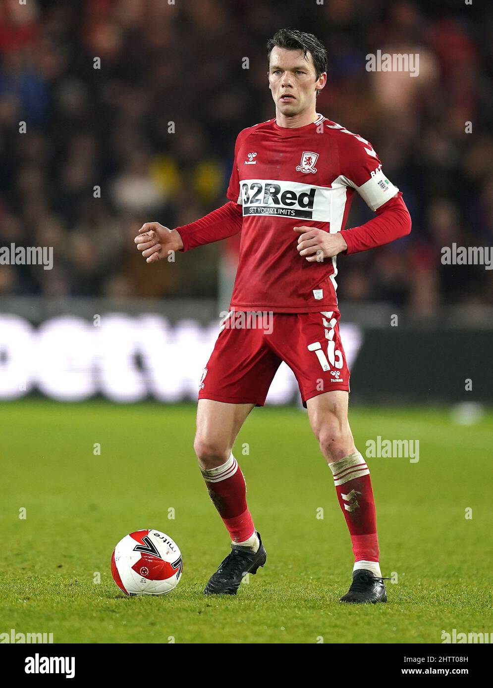 Middlesbrough's Jonny Howson in action during the Emirates FA Cup fifth round match at the Riverside Stadium, Middlesbrough. Picture date: Tuesday March 1, 2022. Stock Photo