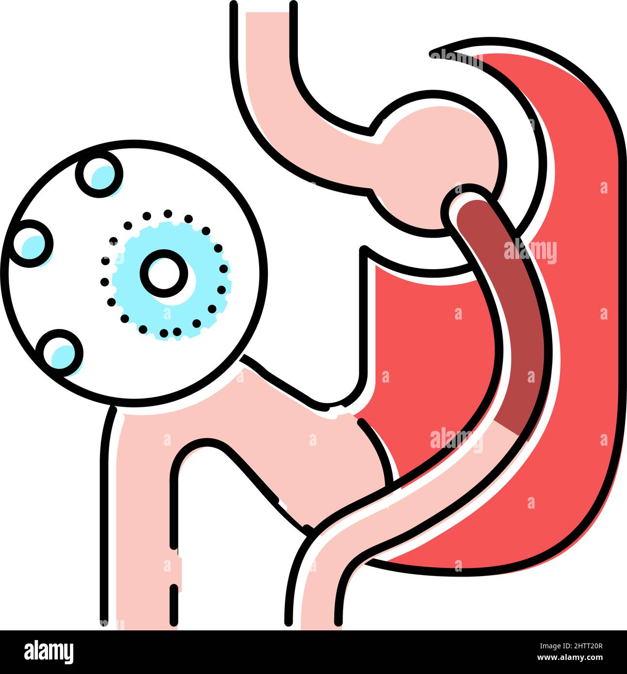 infection bariatric color icon vector illustration Stock Vector