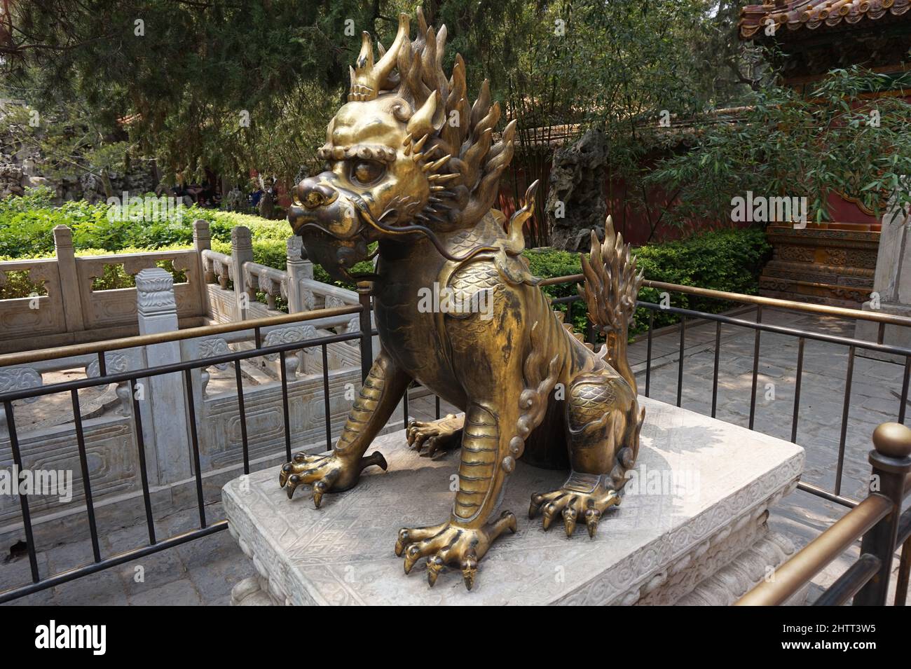 Golden Dragon at Forbidden City, Beijing, China Stock Photo