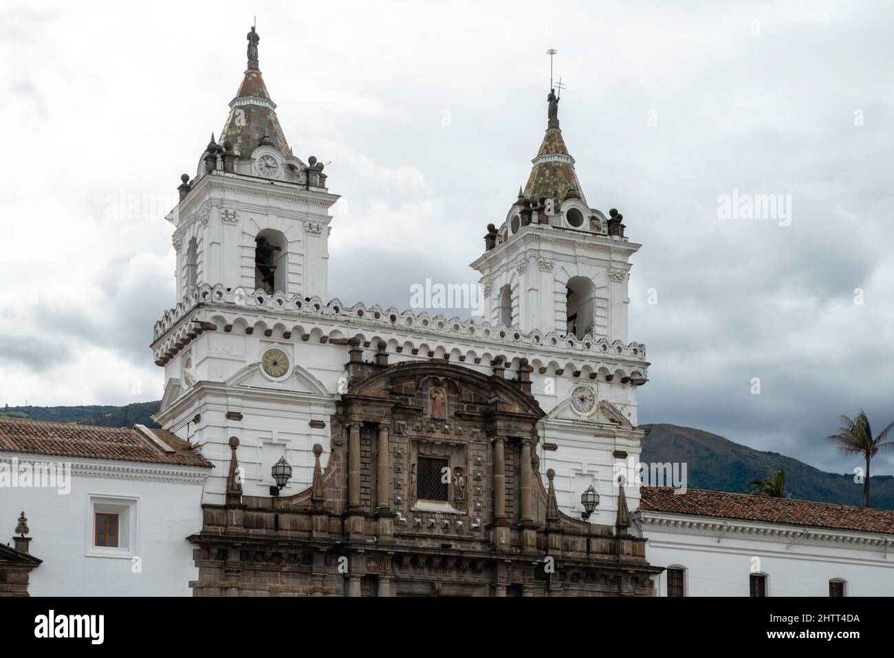 Exterior view of the Iglesia de San Francisco, Quito, Ecuador Stock