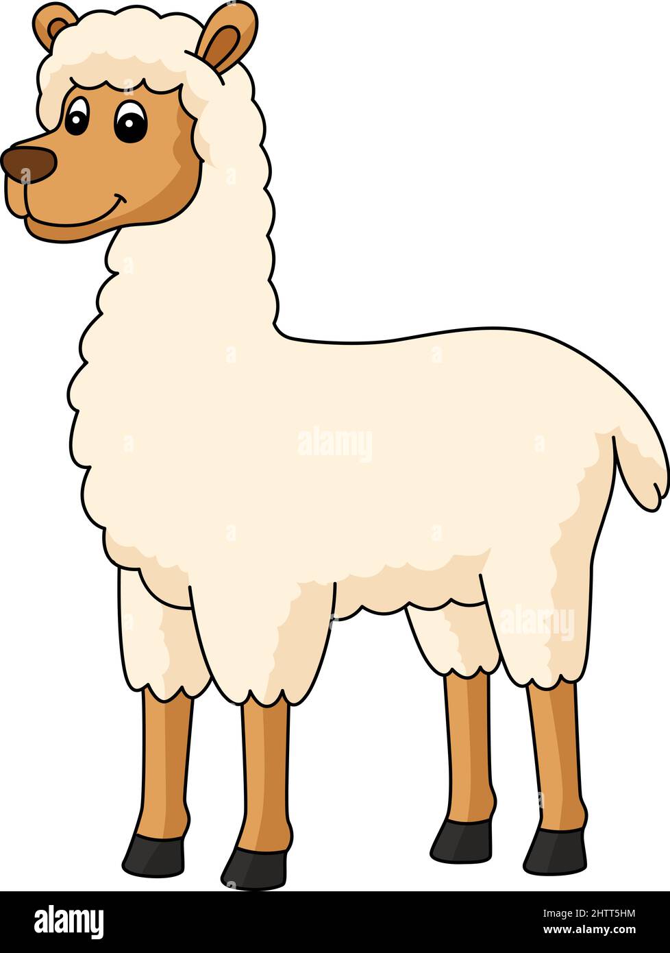 Llama Cartoon Colored Clipart Illustration Stock Vector