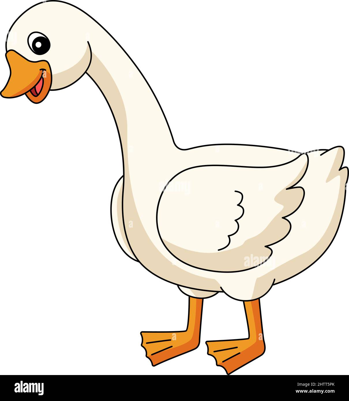 Goose Cartoon Colored Clipart Illustration Stock Vector
