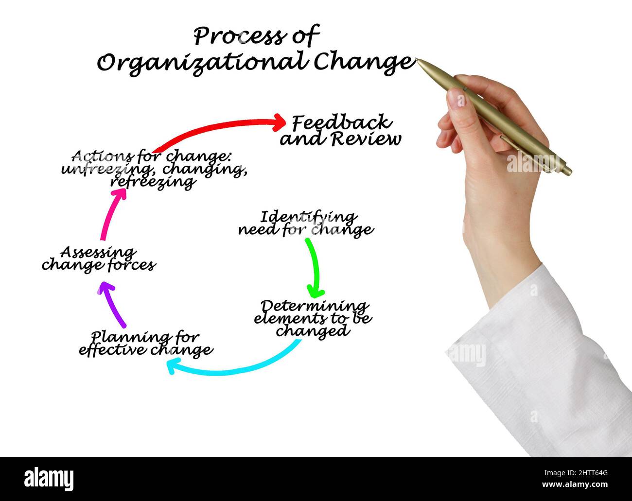 Components of Process of Organizational Change Stock Photo Alamy