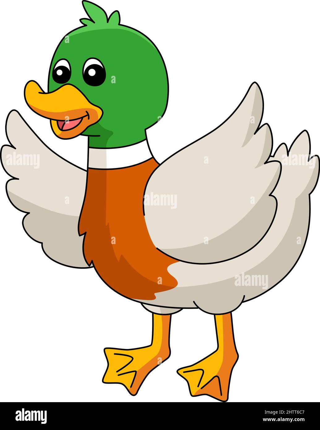 Duck Cartoon Colored Clipart Illustration Stock Vector Image & Art - Alamy