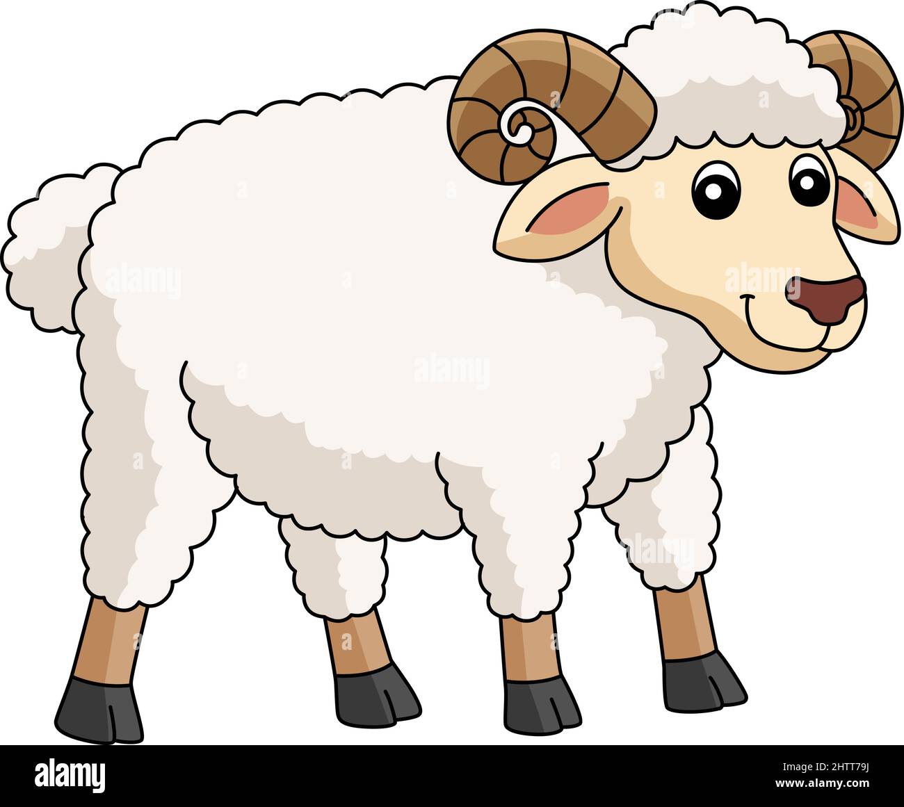 Sheep Cartoon Colored Clipart Illustration Stock Vector