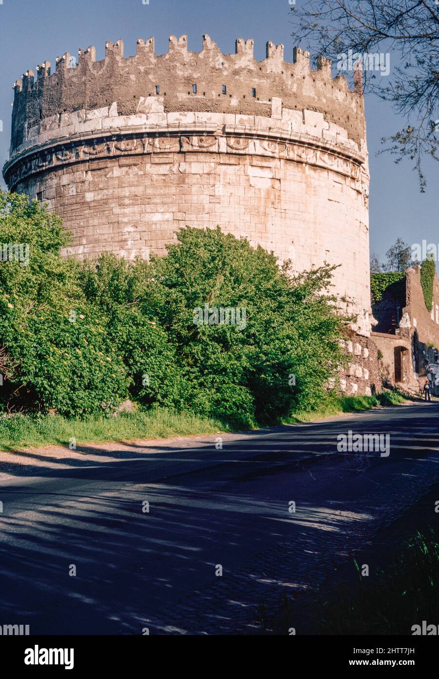 Metella Rome Ancient Rome. Tomb of Caelicia Metella. Archival scan from a historic ...
