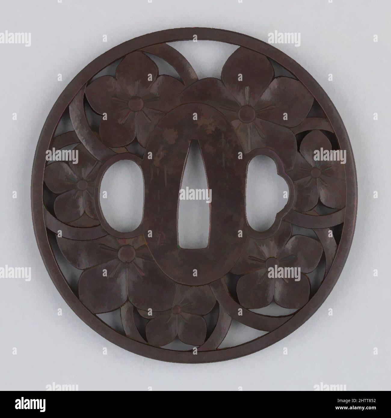 Art Inspired By Sword Guard Tsuba Early 19th Century Japanese Iron Copper Diam 2 7 8 In 7 3 Cm Thickness 3 16 In 0 5 Cm Wt 4 3 Oz 121 9 G Sword Furniture Tsuba Classic Works
