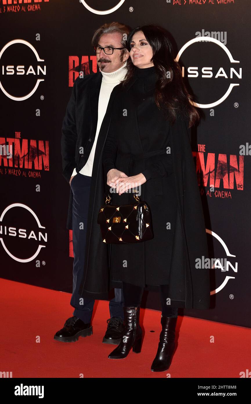 Roma, Italien. 02nd Mar, 2022. Luciano Cannito and Rossella Bresciaattends the red carpet of the premiere of the movie The Batman at The Space Moderno Cinema.Rome. (Italy) March, 1th 2022 Credit: dpa/Alamy Live News Stock Photo