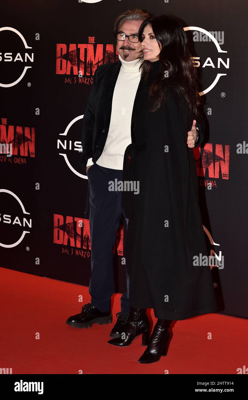 Roma, Italien. 02nd Mar, 2022. Luciano Cannito and Rossella Bresciaattends the red carpet of the premiere of the movie The Batman at The Space Moderno Cinema.Rome. (Italy) March, 1th 2022 Credit: dpa/Alamy Live News Stock Photo