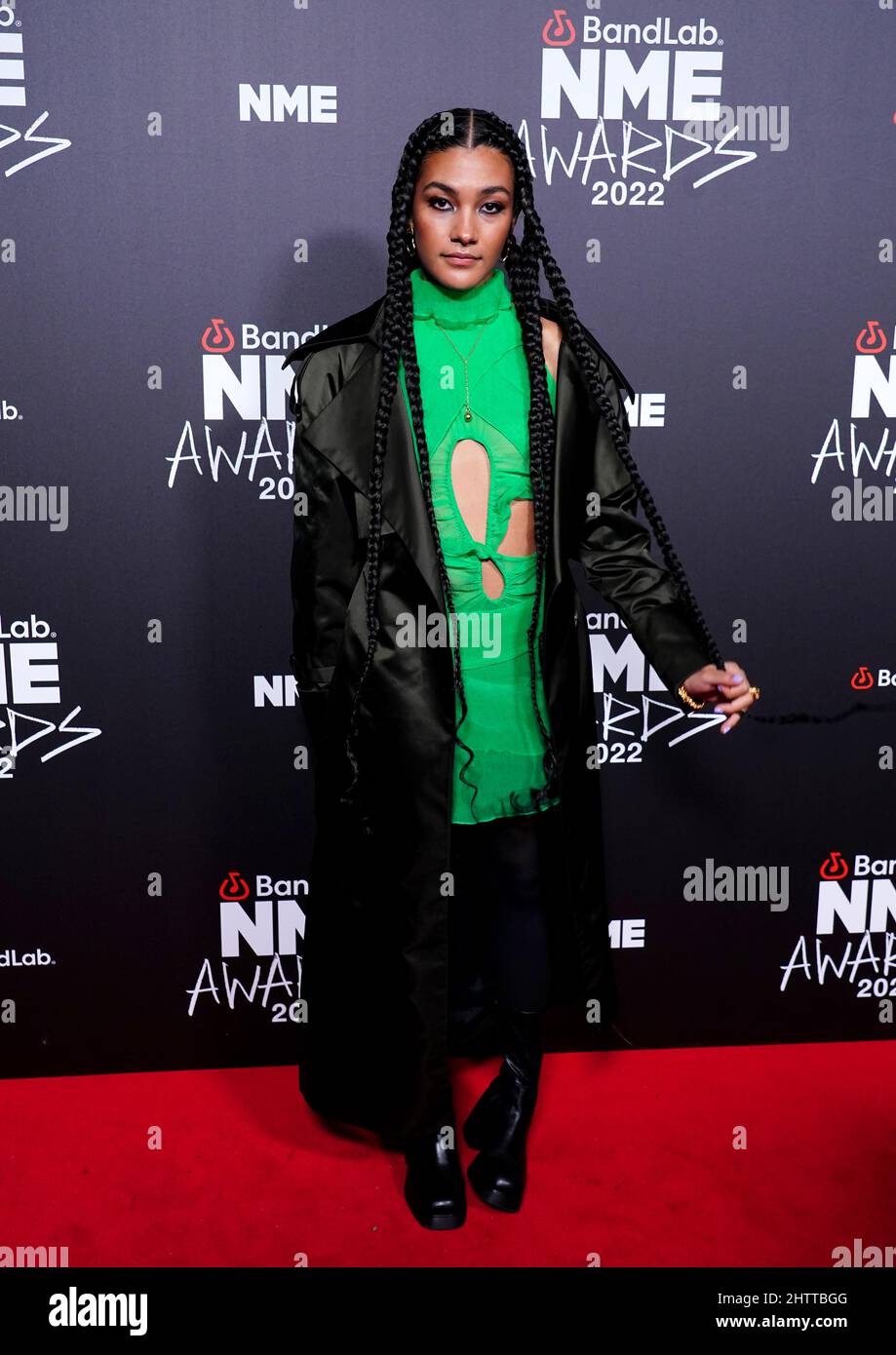 Olivia Dean arriving at the NME Awards held at the O2 Academy Brixton