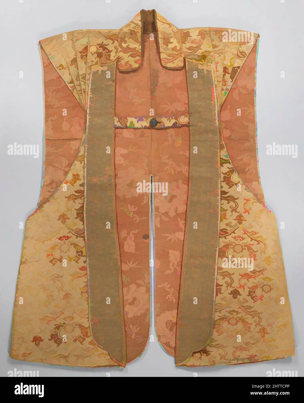 Art inspired by Surcoat (Jinbaori), Edo period (1615–1868), 17th century, Japan, Body: China, for the European market, late 16th–17th century; silk velvet, cut and voided, 36 5/8 x 27 1/8 in. (93.0 x 68.9 cm), Costumes, Samurai jinbaori were frequently made from expensive and, Classic works modernized by Artotop with a splash of modernity. Shapes, color and value, eye-catching visual impact on art. Emotions through freedom of artworks in a contemporary way. A timeless message pursuing a wildly creative new direction. Artists turning to the digital medium and creating the Artotop NFT Stock Photo