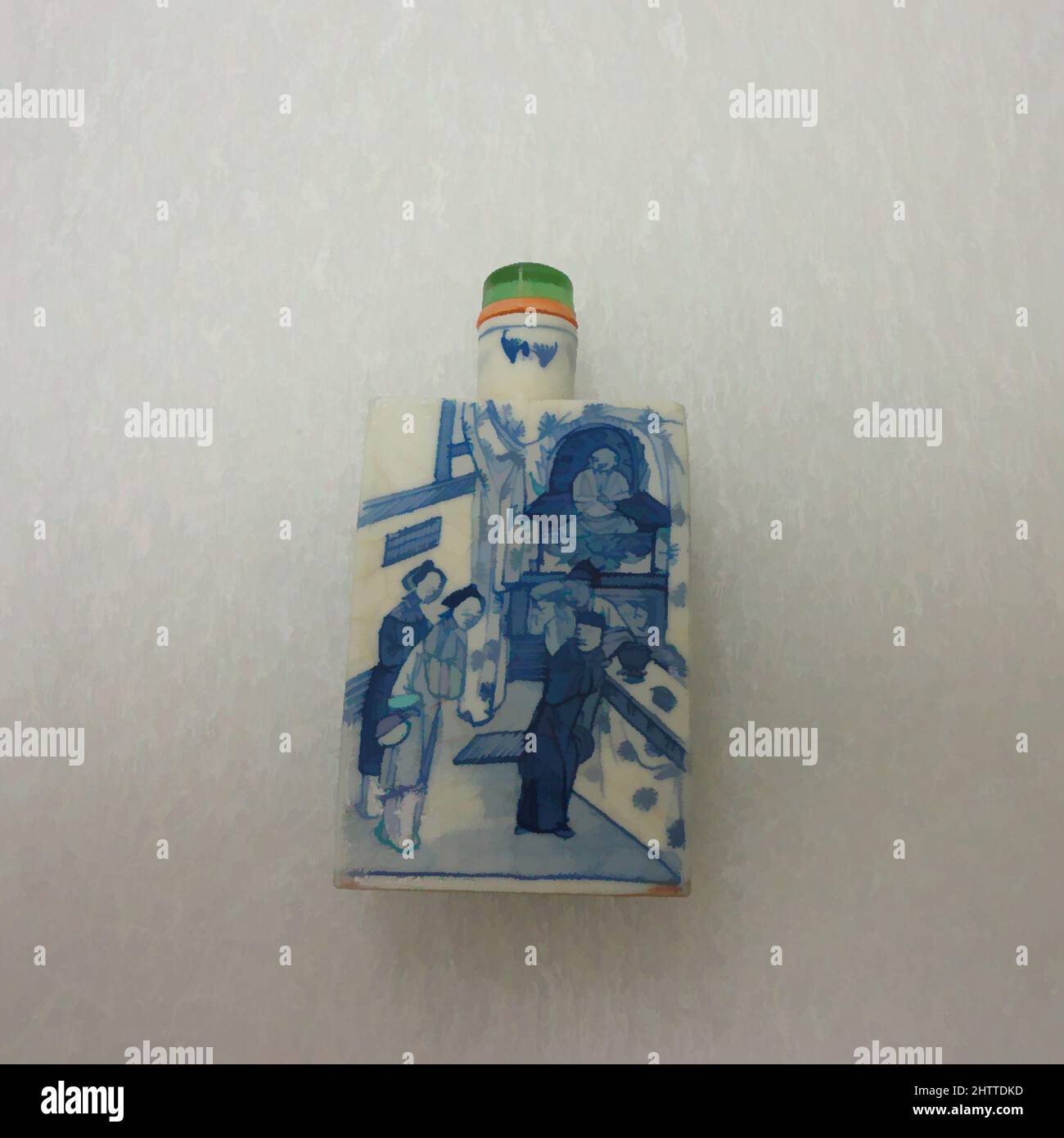 Snuff Bottle, Qing dynasty, 19th century, China, Porcelain, H. 2 15/16 in. (7.5 cm), Snuff Bottles Stock Photo