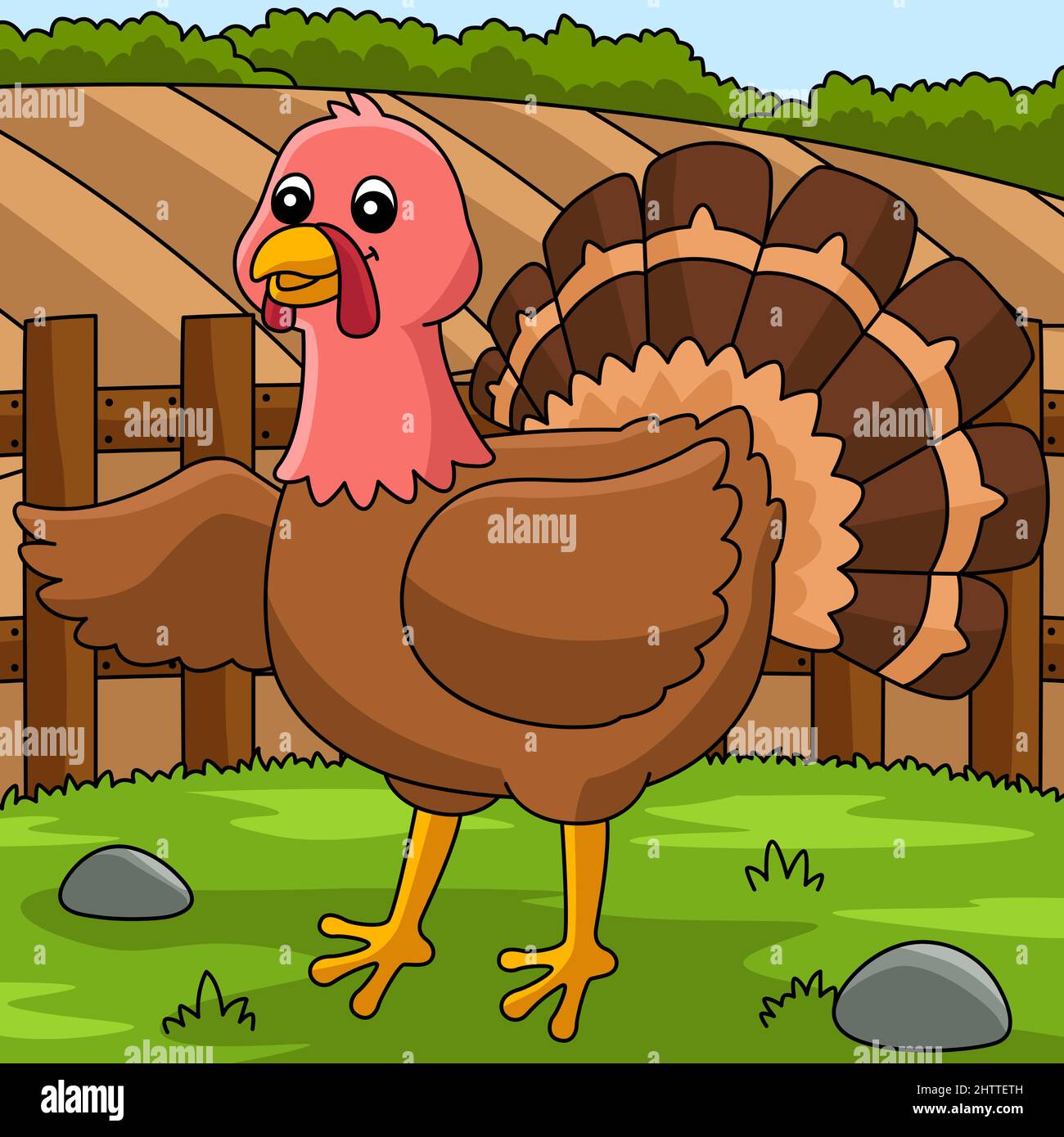 Turkey Cartoon Colored Animal Illustration Stock Vector Image & Art - Alamy