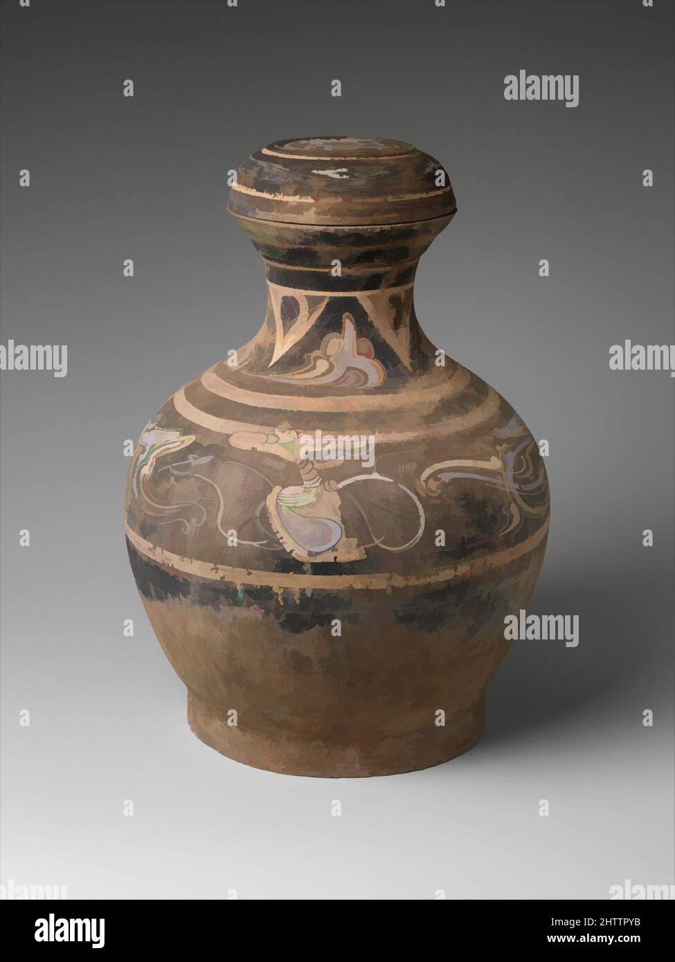 Covered Jar (Hu), Western Han dynasty (206 B.C.–A.D. 9), 2nd–1st