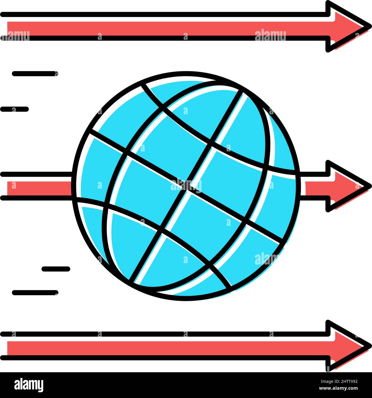 world linear economy color icon vector illustration Stock Vector Image ...