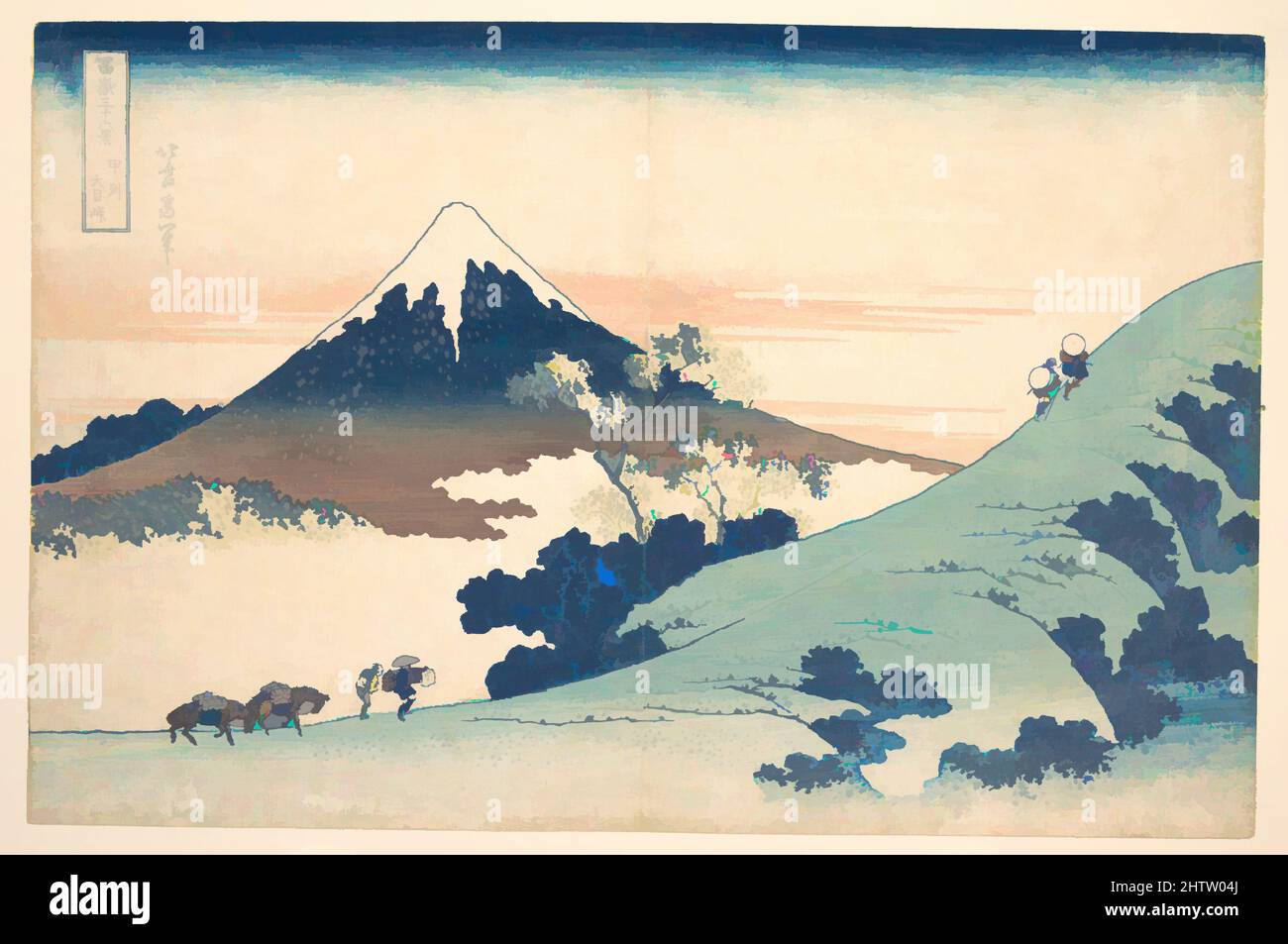 Art Inspired By Fuji From Inume Pass 冨嶽三十六景 甲州犬目峠 Japan Polychrome Woodblock Print Ink And Color On Paper 14 1 4 X 9 1 4 In 36 2 X 23 5 Cm Prints Katsushika Hokusai