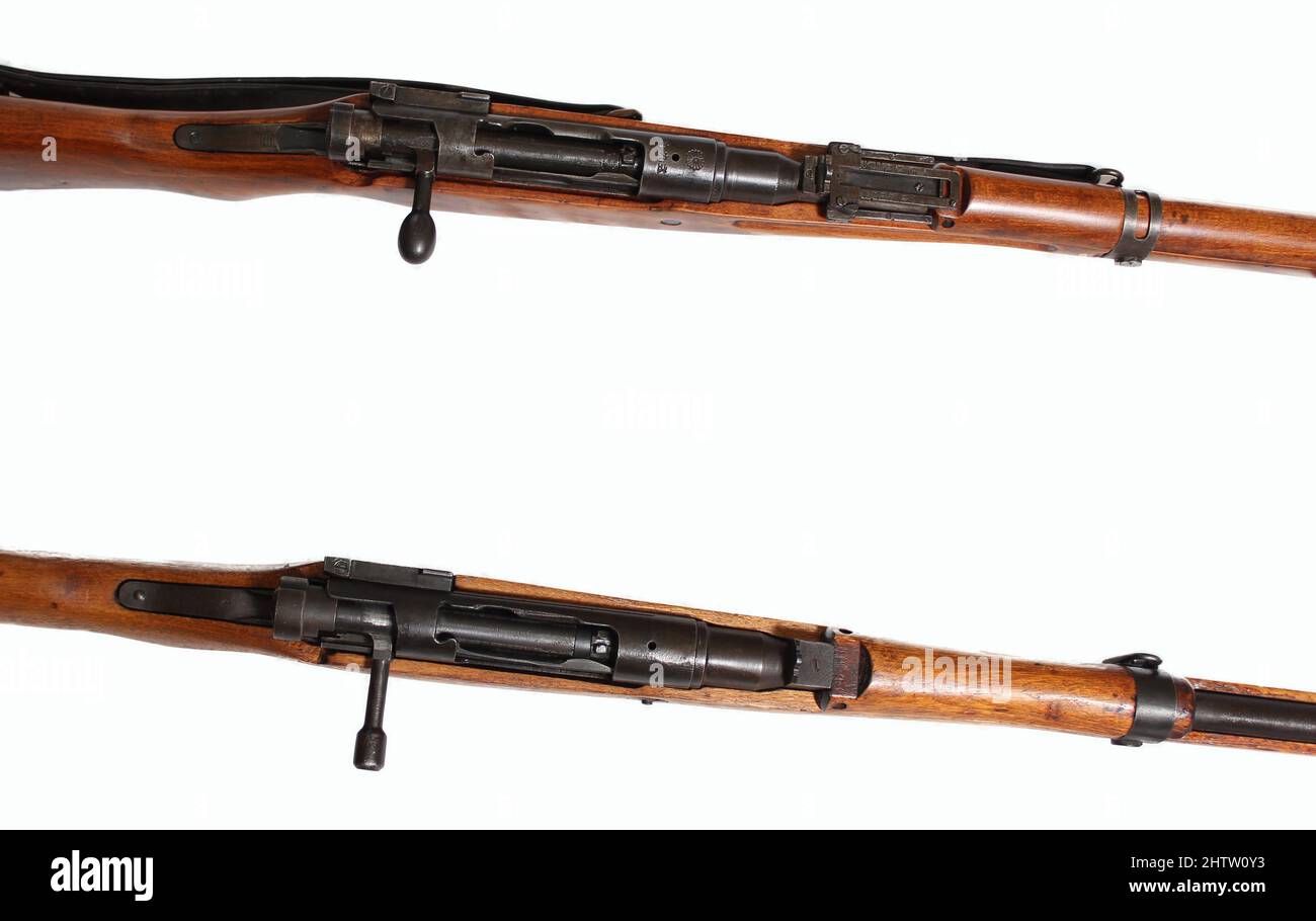 Two Versions of Japanese Arisaka Rifles from WW2. One with 