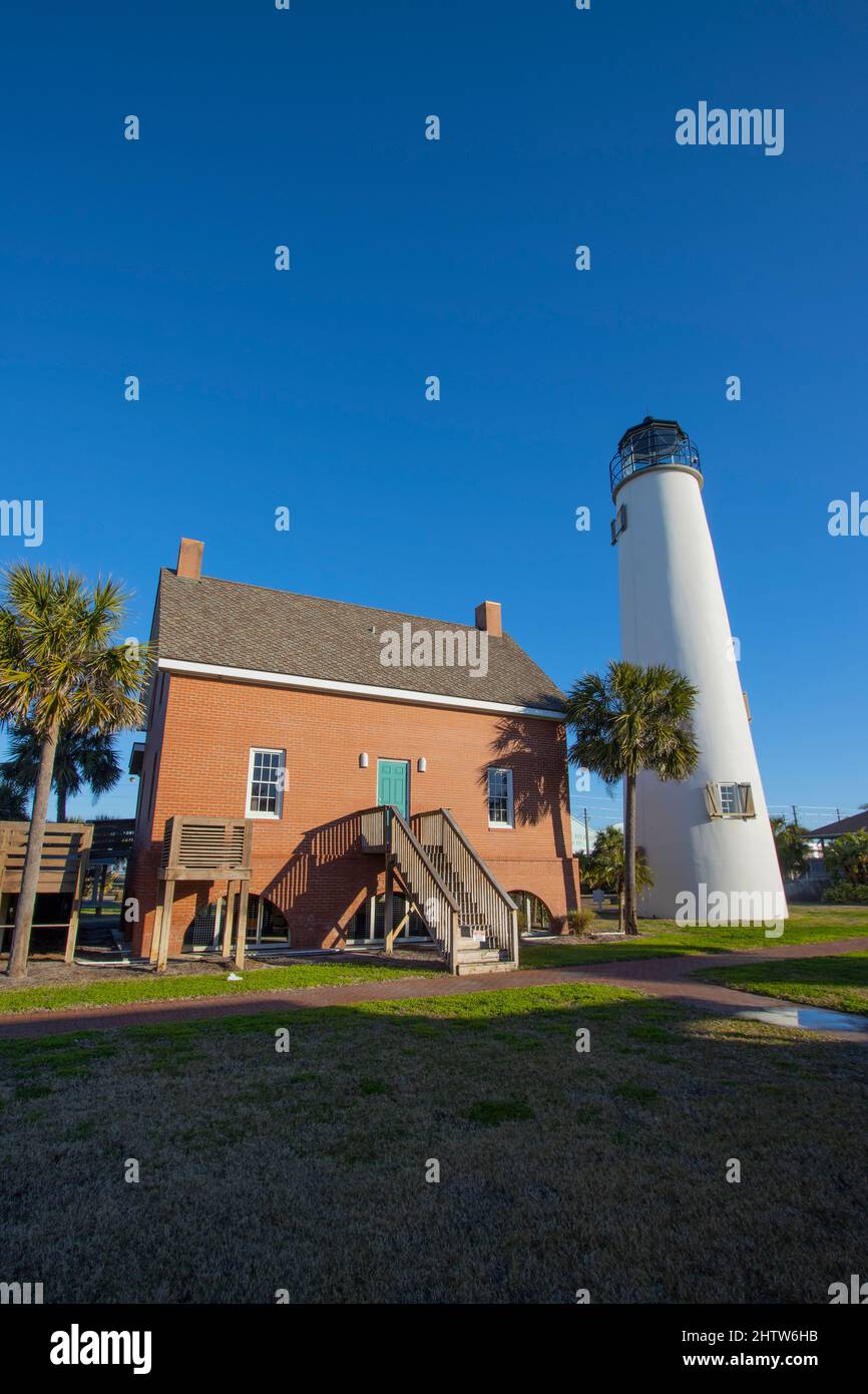 St. Island Lighthouse on St. Island, Florida Stock Photo