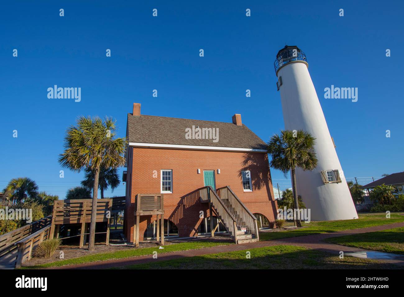 St. George Island Lighthouse  on St. George Island, Florida Stock Photo