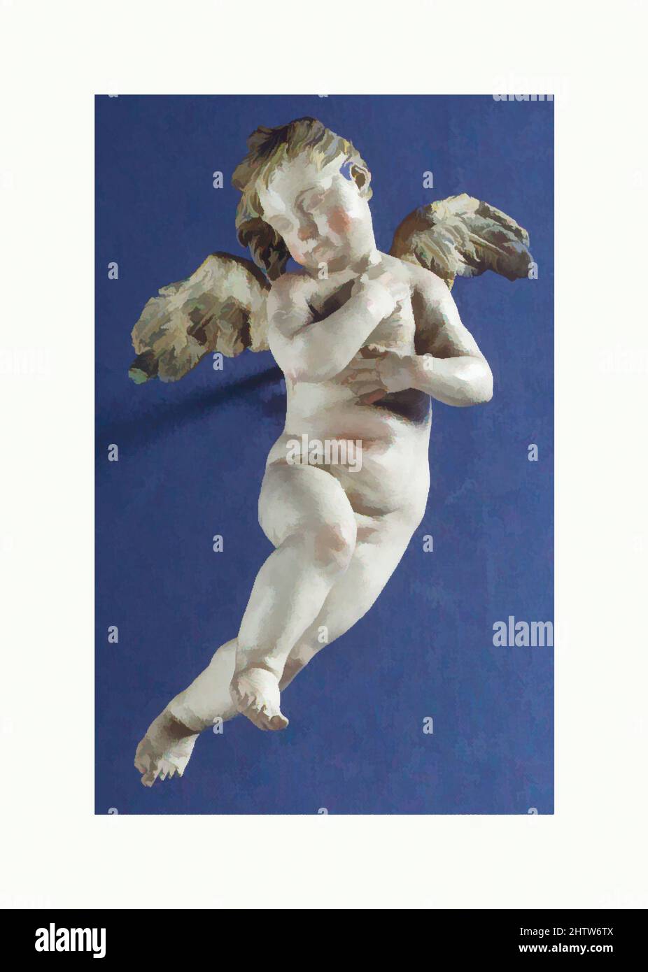 Art inspired by Cherub, second half 18th century, Italian, Naples, Polychromed terracotta, H. 6 1/4 in. (15.9 cm.), Crèche, Classic works modernized by Artotop with a splash of modernity. Shapes, color and value, eye-catching visual impact on art. Emotions through freedom of artworks in a contemporary way. A timeless message pursuing a wildly creative new direction. Artists turning to the digital medium and creating the Artotop NFT Stock Photo