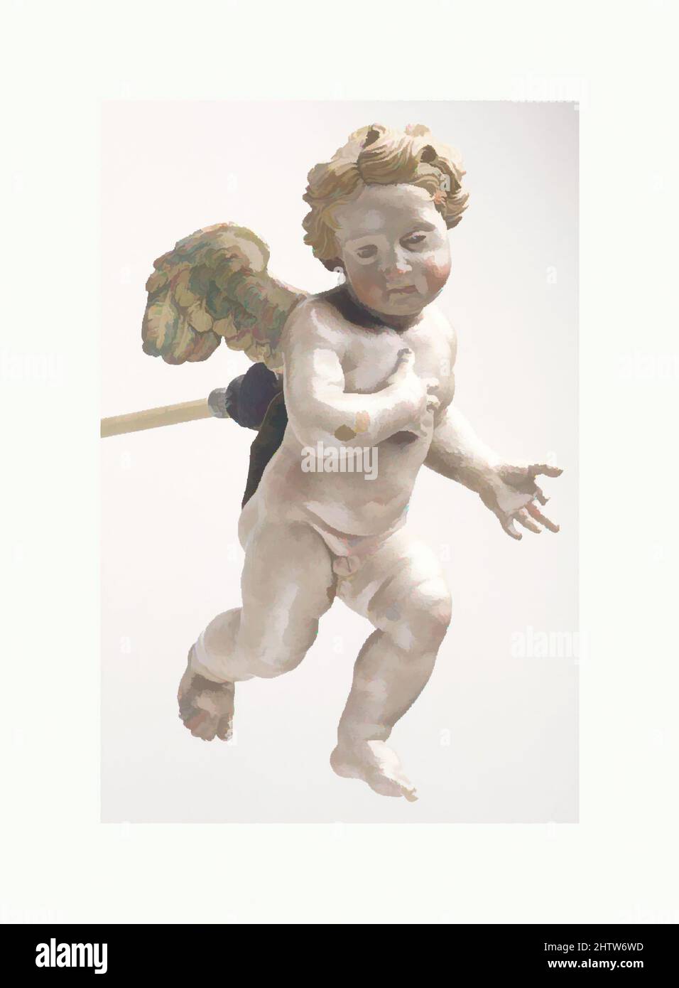 Art inspired by Cherub, second half 18th century, Italian, Naples, Polychromed terracotta, H. 8 in. (20.3 cm.), Crèche, Classic works modernized by Artotop with a splash of modernity. Shapes, color and value, eye-catching visual impact on art. Emotions through freedom of artworks in a contemporary way. A timeless message pursuing a wildly creative new direction. Artists turning to the digital medium and creating the Artotop NFT Stock Photo