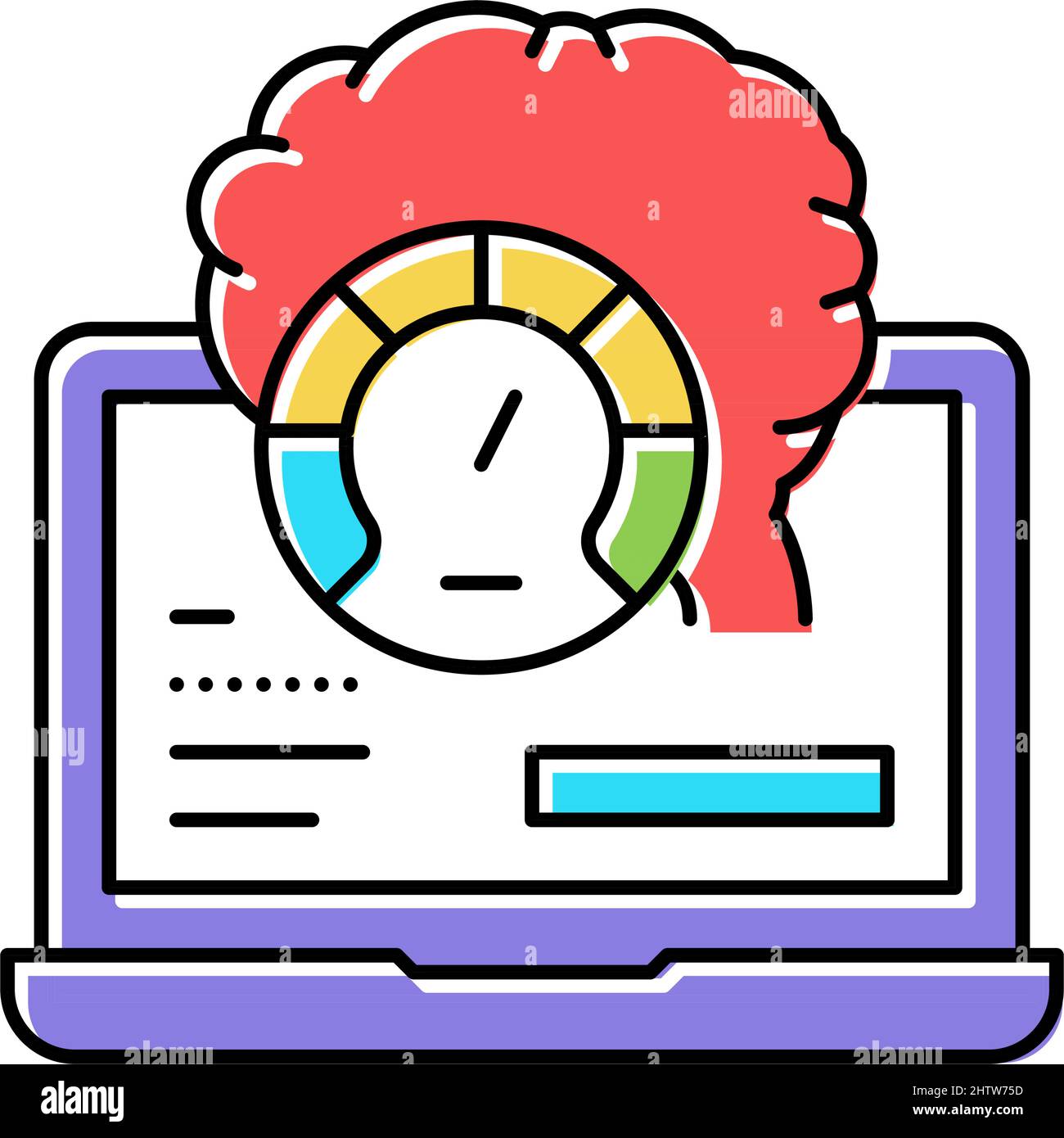 laptop optimize color icon vector illustration Stock Vector Image & Art ...
