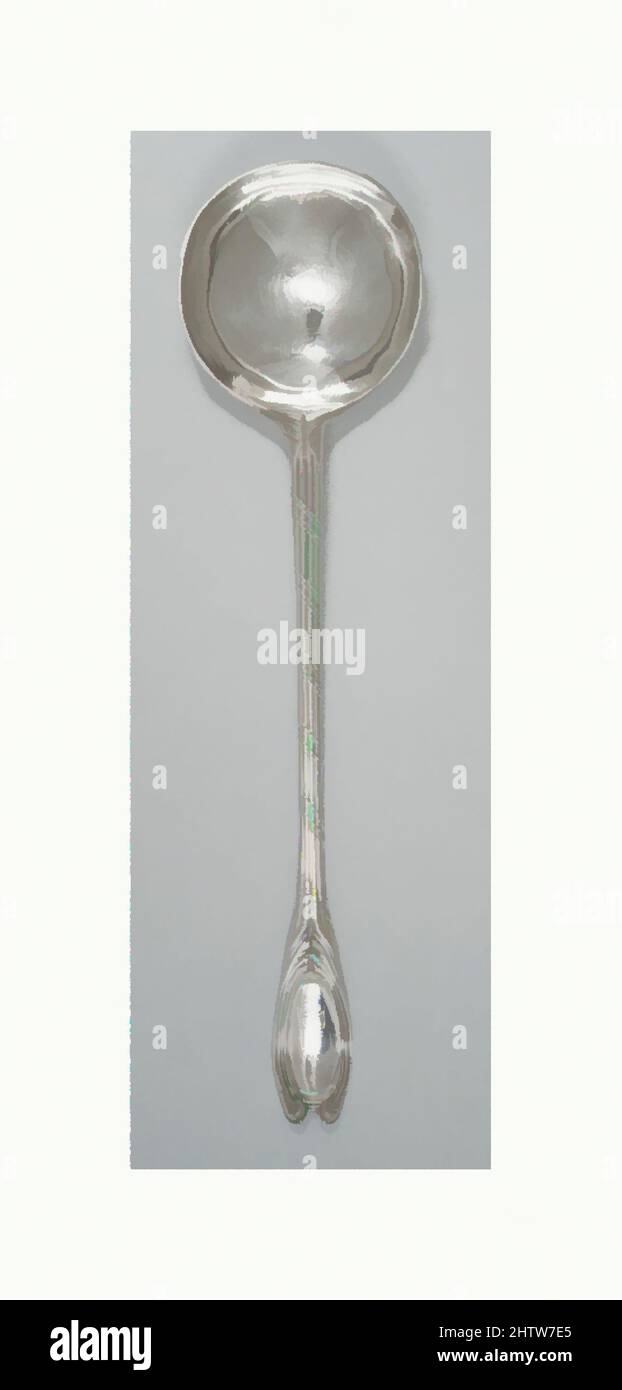 Art inspired by Ladle, Jacques-Nicolas Roettiers (1736–1788, master 1765, retired 1777), 1775–76, French, Paris, Silver, L. 14-15/16 in. (37.9 cm.), Metalwork-Silver, Jacques-Nicolas Roettiers (1736–1788, master 1765, retired 1777, Classic works modernized by Artotop with a splash of modernity. Shapes, color and value, eye-catching visual impact on art. Emotions through freedom of artworks in a contemporary way. A timeless message pursuing a wildly creative new direction. Artists turning to the digital medium and creating the Artotop NFT Stock Photo